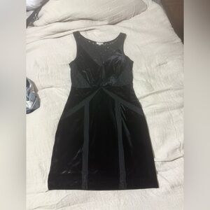 Ecote black velvet & lace dress